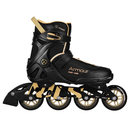 Inline Skates, Black Gold, Size 41, Protective Armour
