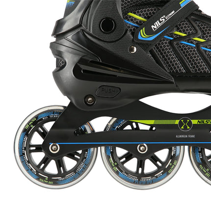 Inlineskates, Schwarz-Limette, Größe L (39-42)