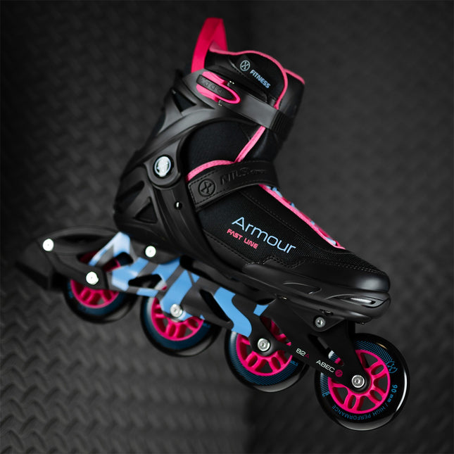 Inline Skates, Black/Pink, Size 38, Protective Gear