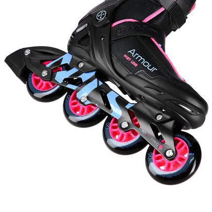 Inlineskates, Schwarz/Pink, Größe 42, Schutzausrüstung