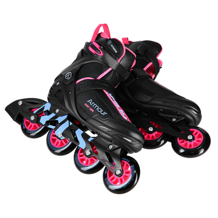 Inline Skates, Black Pink, Size 45, Protective Gear