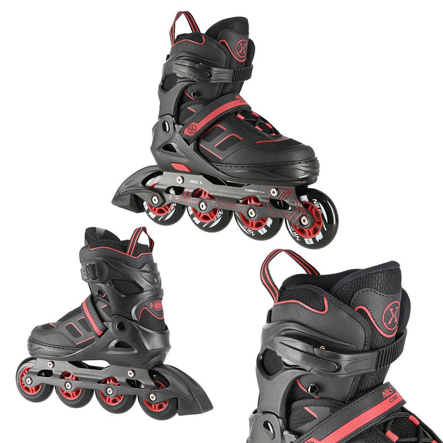 Inline skates, zwart-rood, maat S