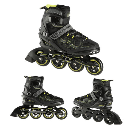 Inline Skates, Black-Yellow, Size 42