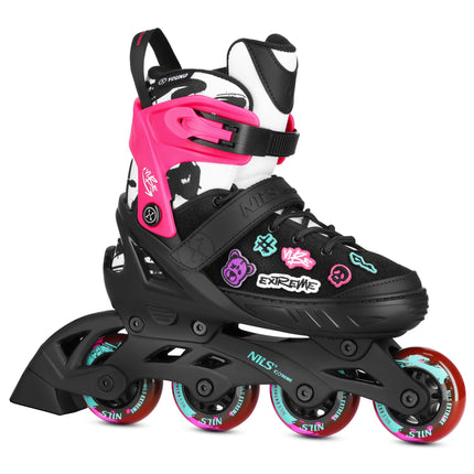 Inline Skates, Pink, Size L (40-43), ABEC-5 Bearings