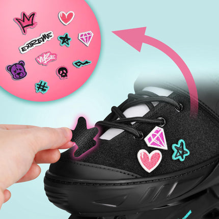 Inline Skates, Pink, Size L (40-43), ABEC-5 Bearings