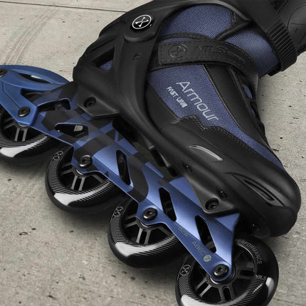 Inline Skates, Size 45, Dark Blue, 90mm ABEC-7