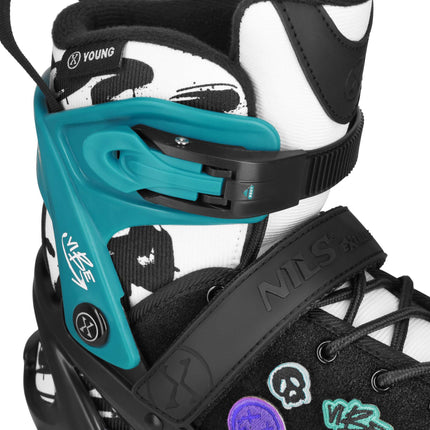Inline Skates, Turquoise, Size M (37-40), ABEC-5 Bearings
