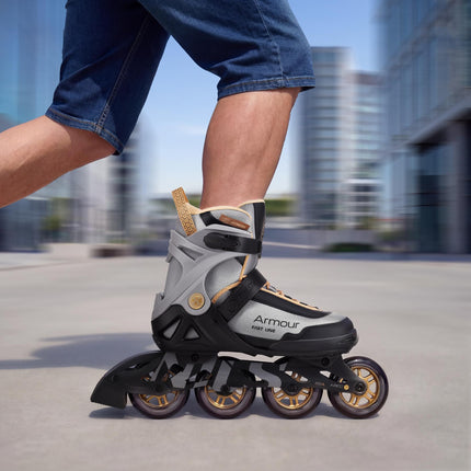 Inline Skates With Brake, ABEC-7, Dark Gray, Size 38