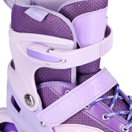 Inlineskates mit LED, Protektoren, Größe L (39-42)