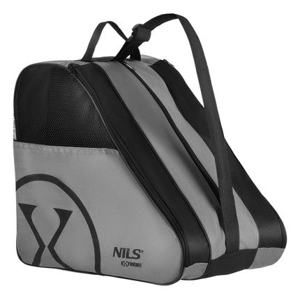 Inliner- und Schlittschuhtasche, 3 Fächer, Grau