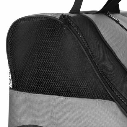 Inliner- und Schlittschuhtasche, 3 Fächer, Grau