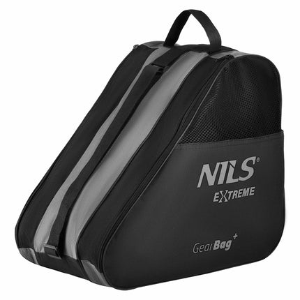 Inliner- und Schlittschuhtasche, 3 Fächer, Grau
