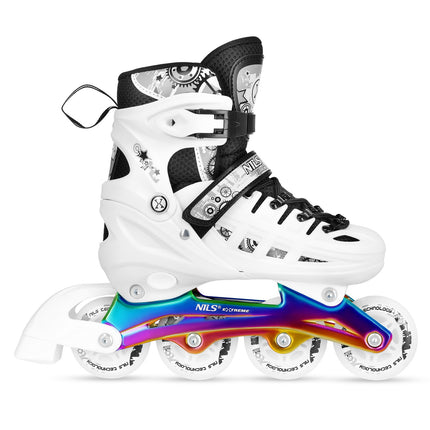Inlineskates und Schlittschuhe, weiße LED, Größe M (35-38)