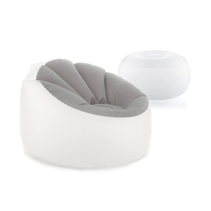 InnovaGoods Inflatable Armchair and Seat with RGB LED, Remote Control, Grey