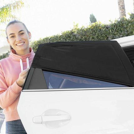 InnovaGoods Mesh Sunshade for Car, Set of 4, UV Protection, 50 x 50 cm, Black