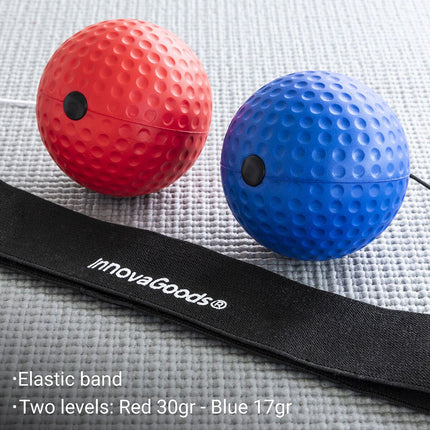 InnovaGoods Music Boxing Machine and Reflex Ball Set, Rechargeable, 9 Speeds