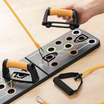 InnovaGoods Push-Up Board and 3-Band Resistance Set, Handles, Exercise Guide