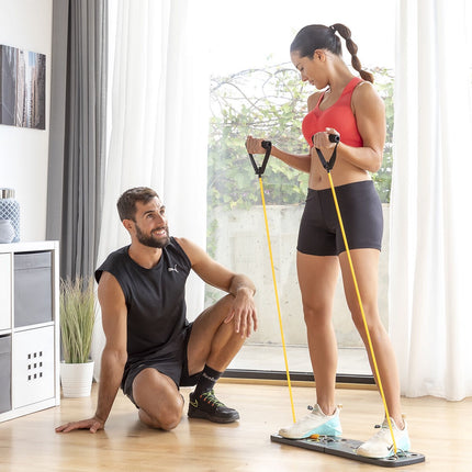 InnovaGoods Push-Up Board and Sauna Sports Belt, Resistance Bands