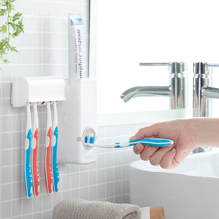 InnovaGoods Toothpaste and Automatic Soap Dispenser Set, Toothbrush Holder