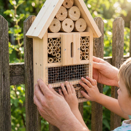 Insektenhotel-Bausatz, 2er-Pack, Tannenholz und Bambus