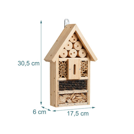Insektenhotel-Bausatz, Tannenholz & Bambus, 30,5 cm
