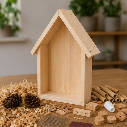 Insektenhotel-Bausatz, Tannenholz & Bambus, 30,5 cm
