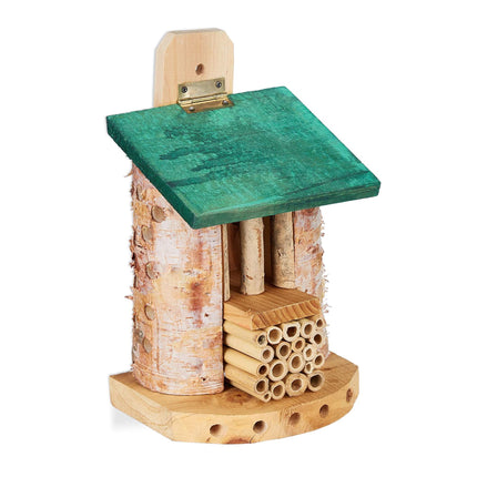 Insektenhotel für Bienen mit Gründach