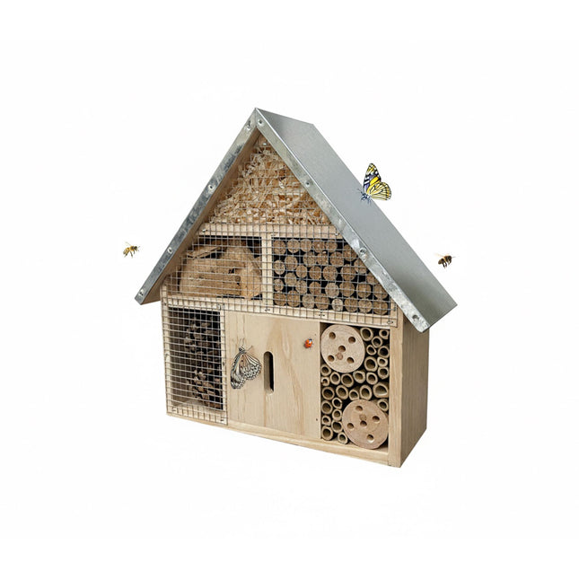 Insect Hotel with Metal Roof – Weatherproof Shelter