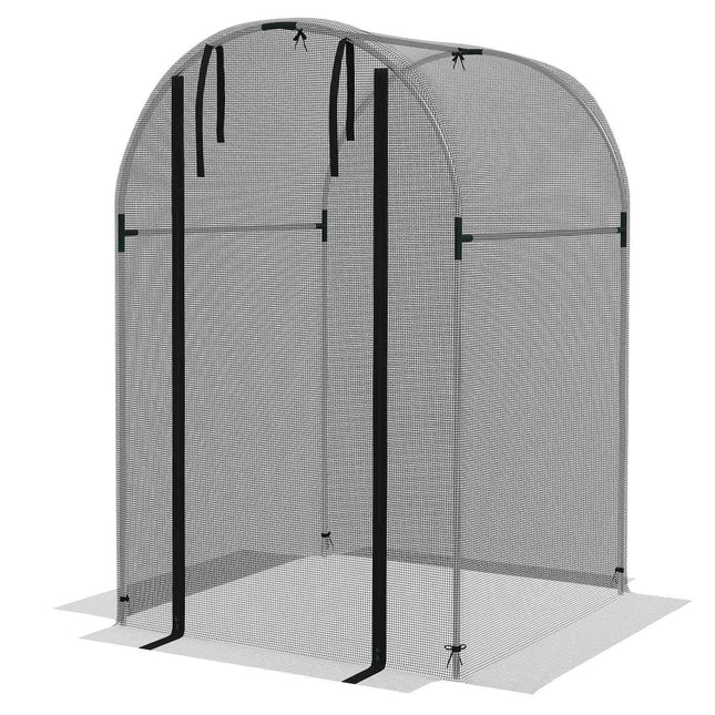 Garten-Insektenschutznetz, HDPE, Stahlrahmen, 1,2x1,2m