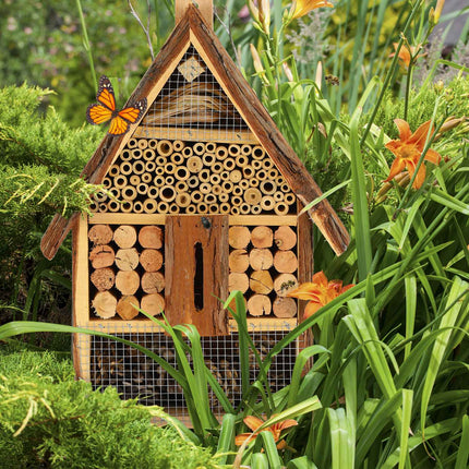 Insect hotel in the form of a house
