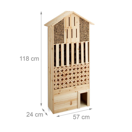 Insect hotel natural XXL with hedgehog house