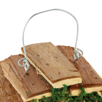 Insect hotel with moss
