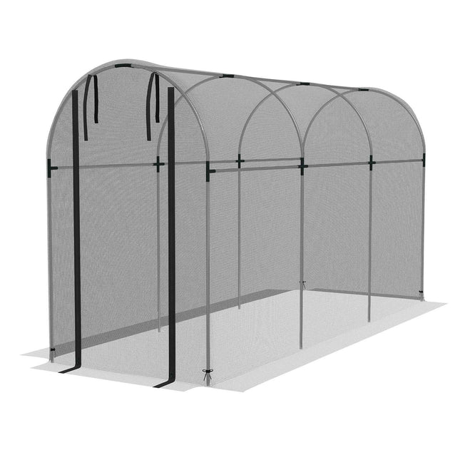 Gartenschutznetz Insektenschutz mit Tür, 1,2 x 3,6 m, schwarzes HDPE