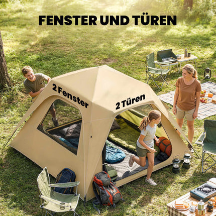 Instant Pop-Up Tent, Waterproof, 2-3 Person, 240x240x160 cm