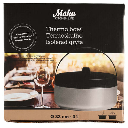 Isolier-Thermoskanne, 2 l Fassungsvermögen