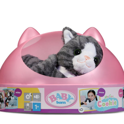 Interaktives Katzenkekssspielzeug mit Box für Baby Born Puppen