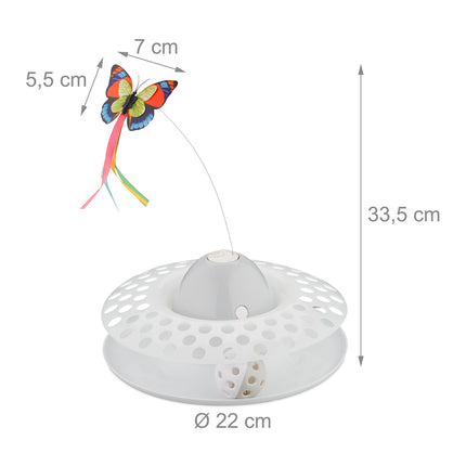 Interactive Cat Toy with Ball Track & Rotating Butterfly