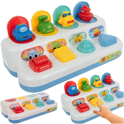 Interactive Educational Toy with Pop-Up Vehicles, 18m+