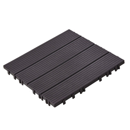 Interlocking Deck Tiles, 36 Pack, 11.8 x 11.8 in, Waterproof, Dark Brown