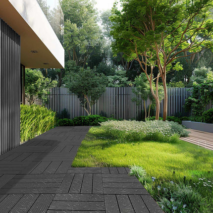 Interlocking Deck Tiles, 54-Pack, 12x12 Waterproof, Dark Gray