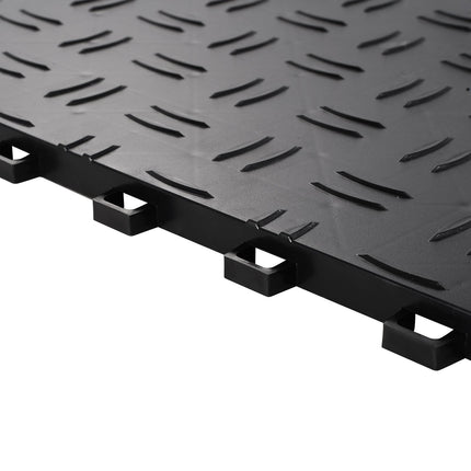 Interlocking Garage Floor Tiles, 12x12, 25-Pack, Black