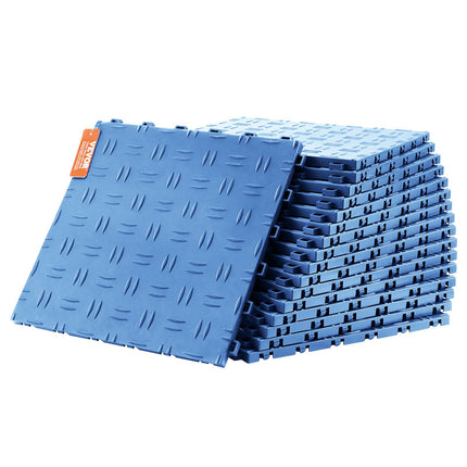 Interlocking Garage Floor Tiles, 12x12, 25-Pack, Blue