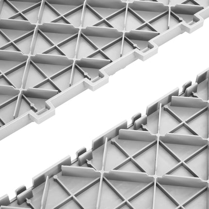 Interlocking Garage Floor Tiles, 12x12, 25-Pack, Silver