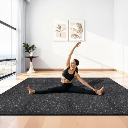 Interlocking Gym Floor Mats Set, 12 Pcs, 14 mm EVA