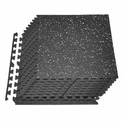 Interlocking Gym Floor Mats Set, 12 Tiles, 10 mm EVA