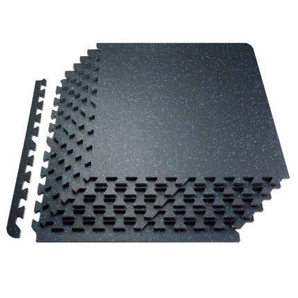 Interlocking Gym Floor Tiles, 0.56 In, 48 Sq Ft Coverage