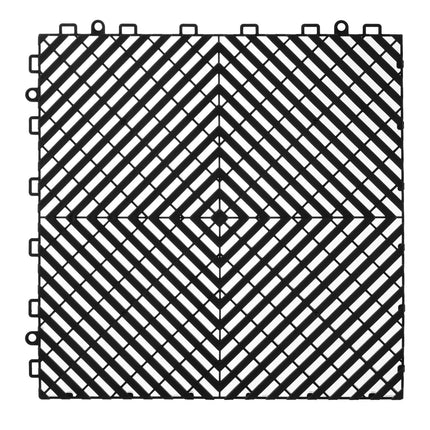 Interlocking Non-Slip Drainage Floor Tiles, 12x12, 50-Pack