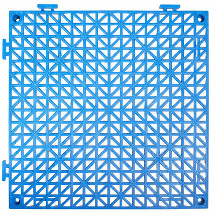 Interlocking PVC Drainage Floor Tiles, 50 Pack, 12x12 in, Blue