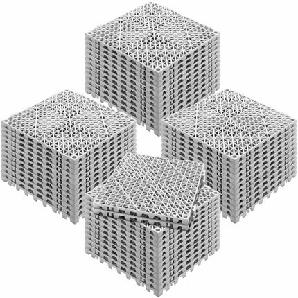Interlocking PVC Drainage Floor Tiles, 50 Pack 30x30 cm