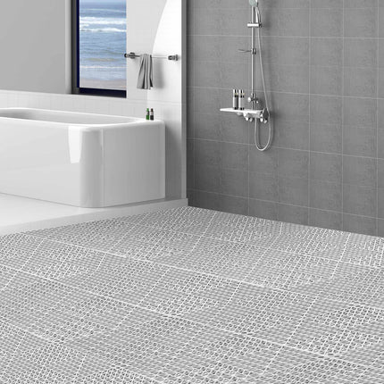 Interlocking PVC Drainage Floor Tiles, 55 Pack, Gray